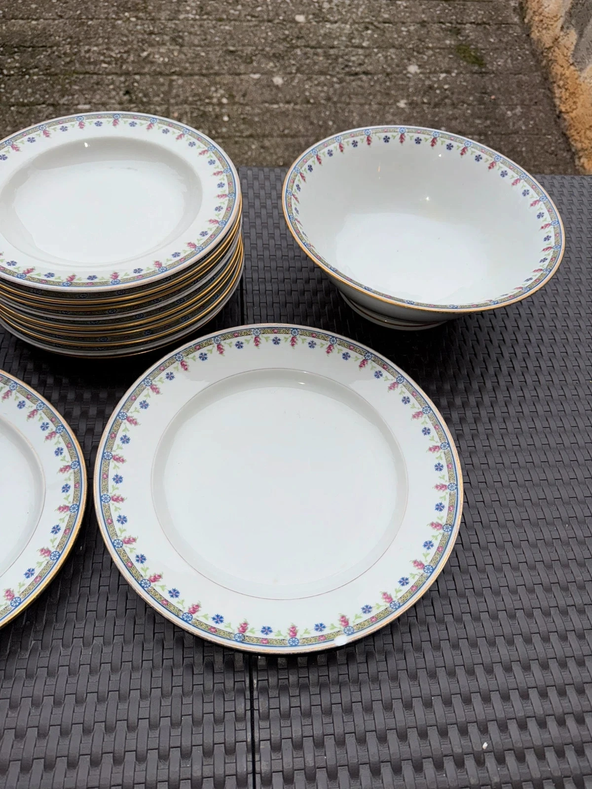 Conjunto de louça de porcelana antiga da época BRP Limoges França – photo 4